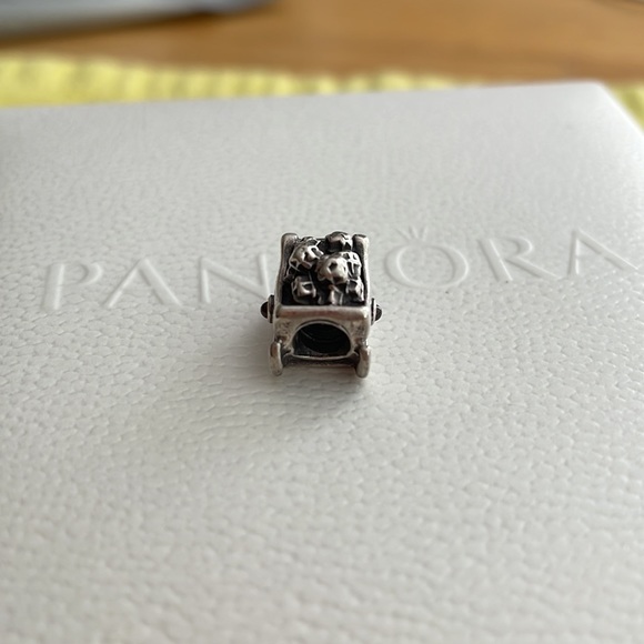 Pandora Sleigh Charm wRuby - Picture 3 of 5